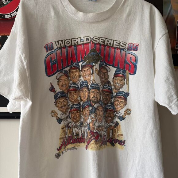 Vintage Salem Sportswear Atlanta Braves 1995 World Champions Tee - Picture 3 of 5